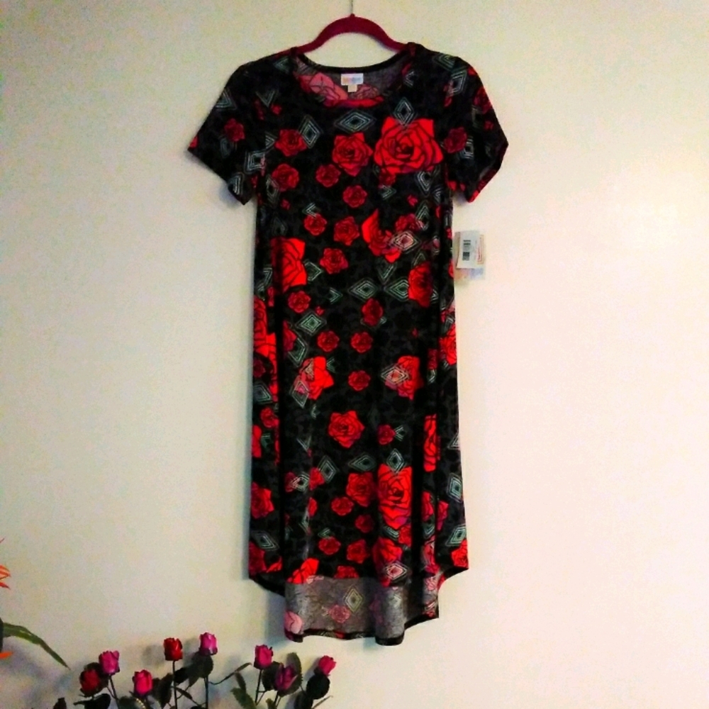 LuLaRoe Women's Floral Carly Dress/Tunic Size; XXS - Picture 1 of 7